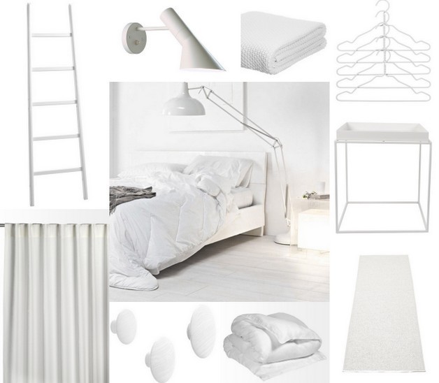 Makuuhuoneen sisustusideat mustavalkoinen värimaailma ja skandinaavista designia - Omakotivalkoinen