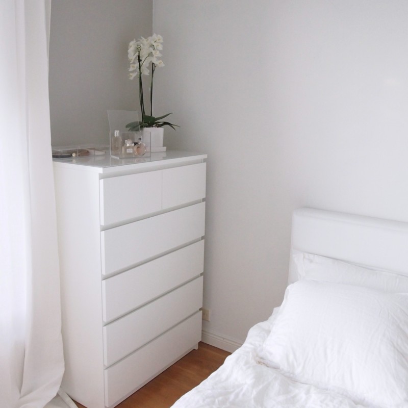 IKEA Malm lipasto makuuhuoneessa - Omakotivalkoinen sisustusblogi
