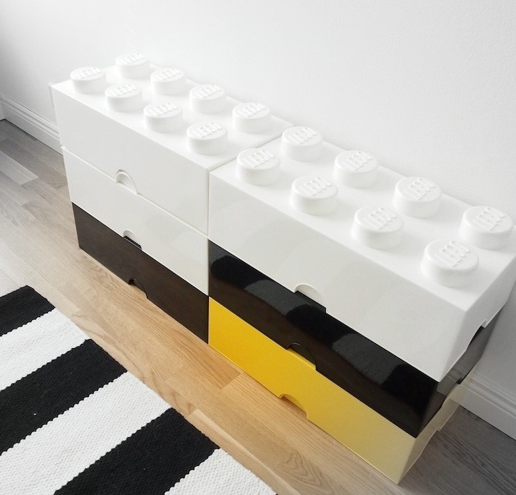 Lelujen säilytys Lego Storage Brick Box säilytyslaatikot Omakotivalkoinen säilytysvinkit