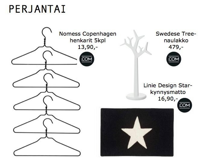Skandinaavinen design alennuksessa Hullut Päivät Omakotivalkoinen tuotetärpit
