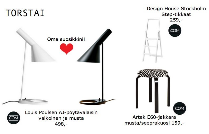 Skandinaavinen design alennuksessa Hullut Päivät Omakotivalkoinen tuotetärpit