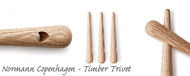 Normann Copenhagen Timber Trivet pannunalusta tammea Omakotivalkoinen