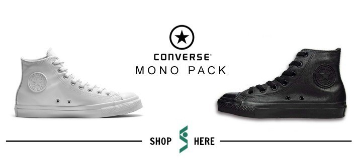Converse All Star Leather Monochrome Converse tennarit asupostaus Omakotivalkoinen