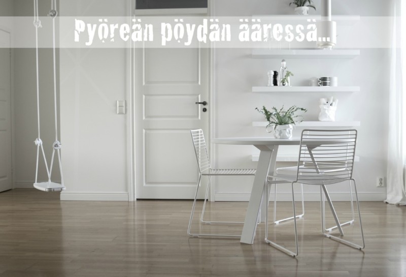 Ikea Kvarnsten ruokapöytä ja Hay Hee tuolit Suuri tuolivertailu - Sisustusblogi Omakotivalkoinen
