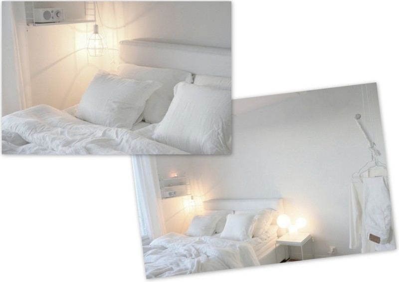Makuuhuoneen sisustus ennen ja jälkeen - Omakotivalkoinen