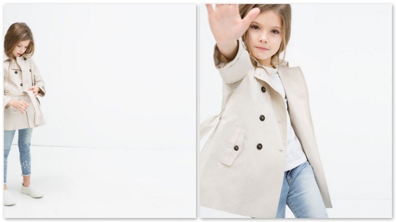 Zara Kids Long Trench coat söpöstelytakki tytölle - Asupostaus