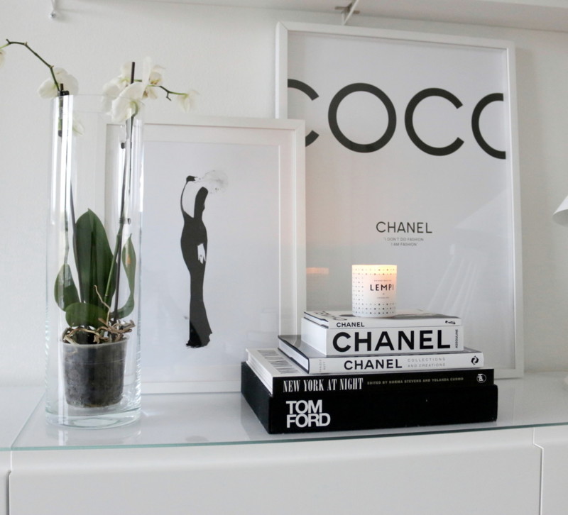 Coco Chanel printtijuliste mustavalkoinen - Sisustusblogi Omakotivalkoinen