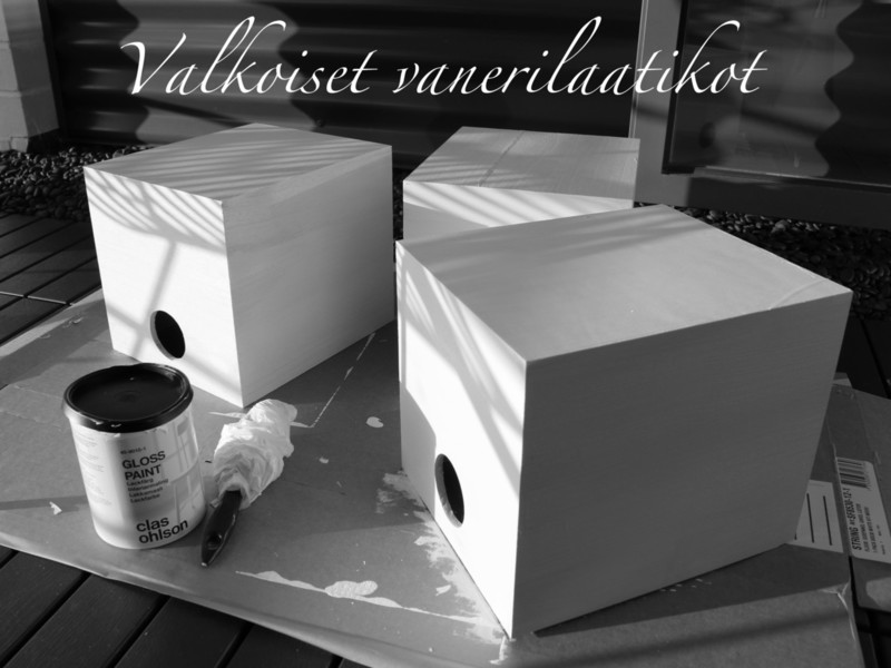 DIY vanerilaatikoiden maalaaminen valkoiseksi - Sisustusvinkit Omakotivalkoinen