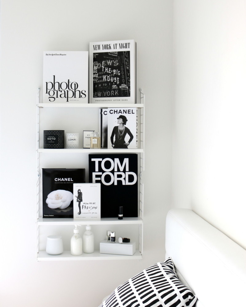 String Pocket ja mustavalkoiset kirjat ja sisustusideat moderniin kotiin - Omakotivalkoinen