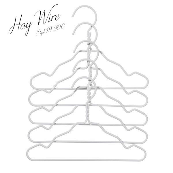 Hay Wire valkoiset teräshenkarit skandinaavinen design