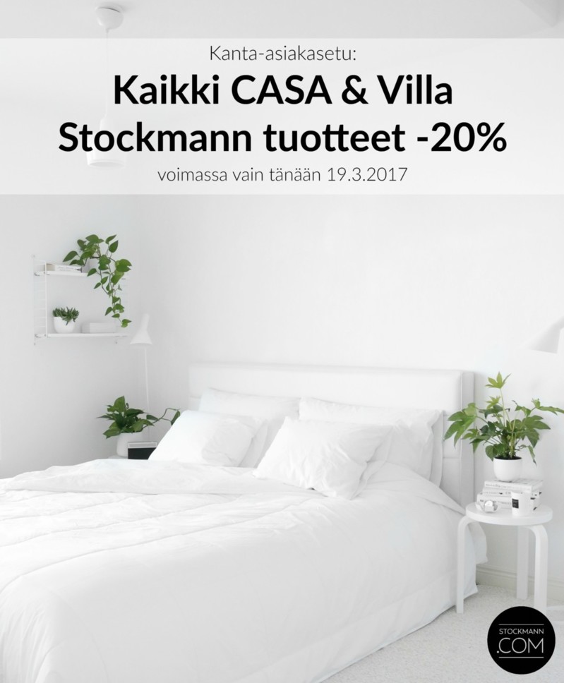 CASA Stockmann tuotteet alekoodi Sisustusblogi Omakotivalkoinen