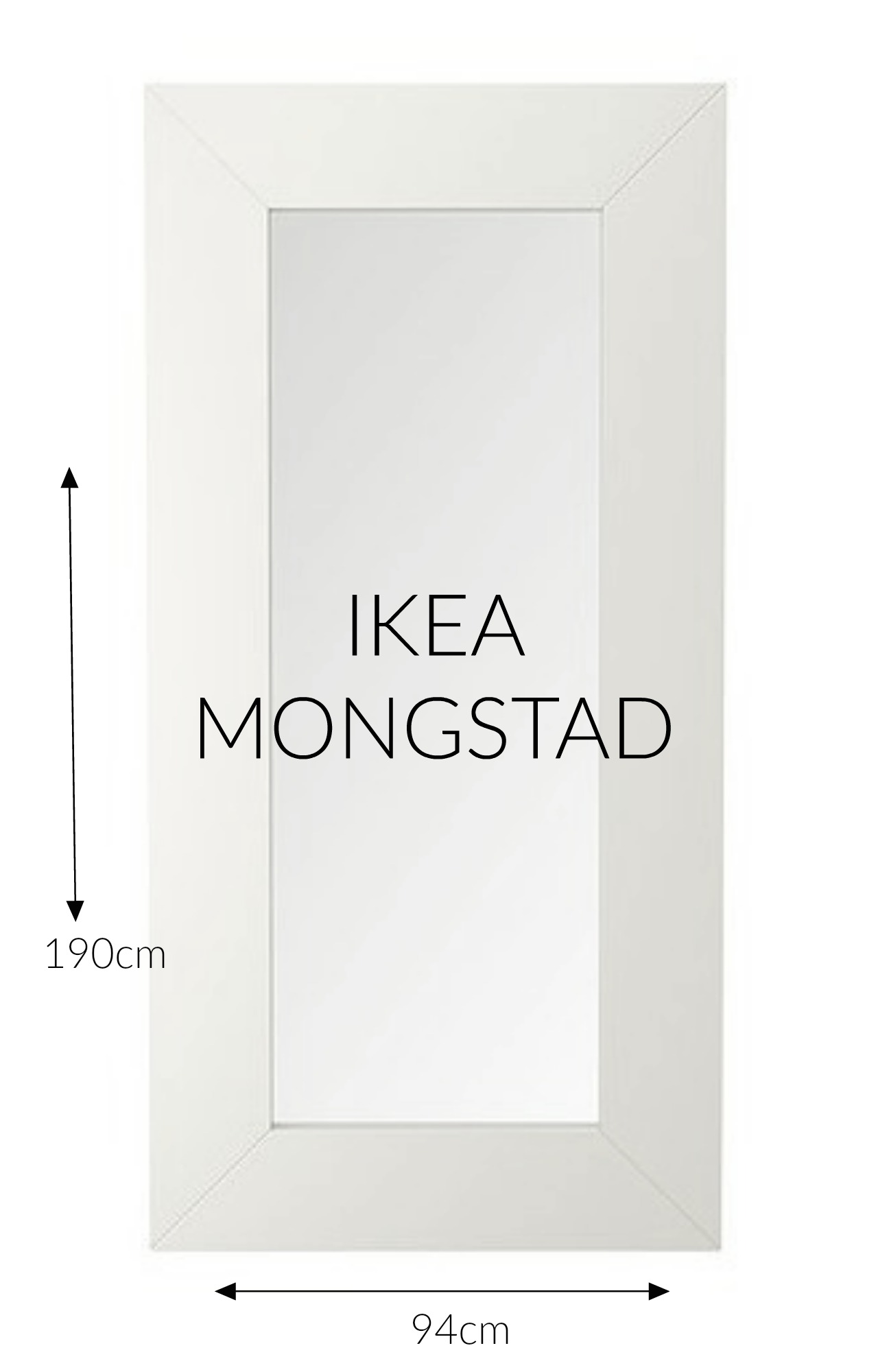 Myydään Ikea Mongstad peili valkoinen 