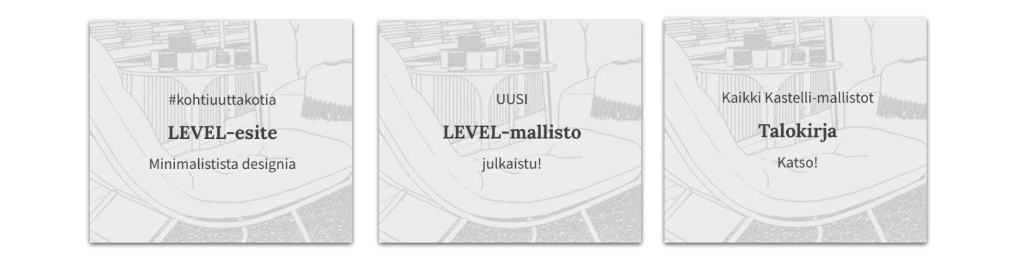 Uusi talomallisto Kastelli LEVEL esitteet