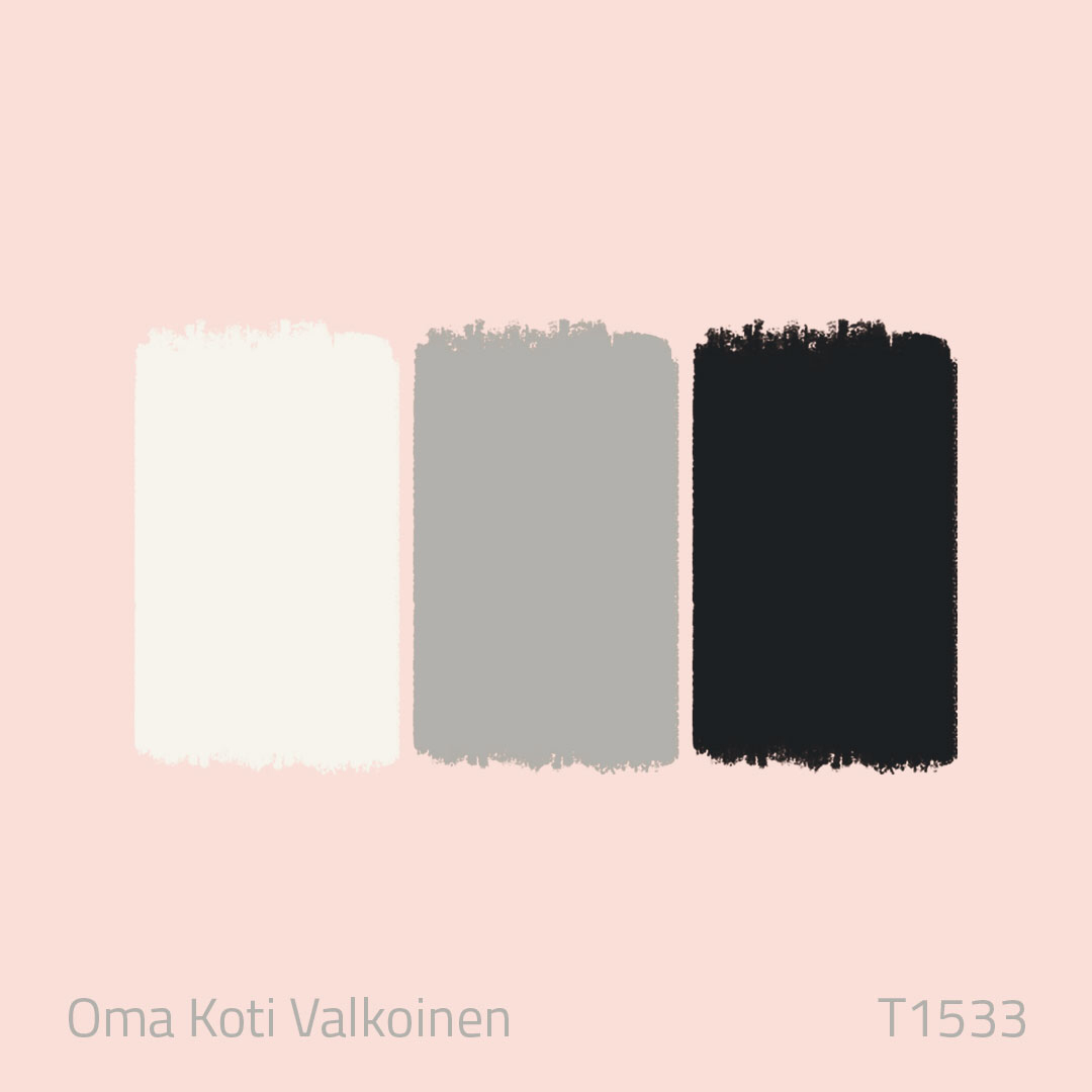 Omakotivalkoinen Teknos sisustusväripaletti sisustusremontti 