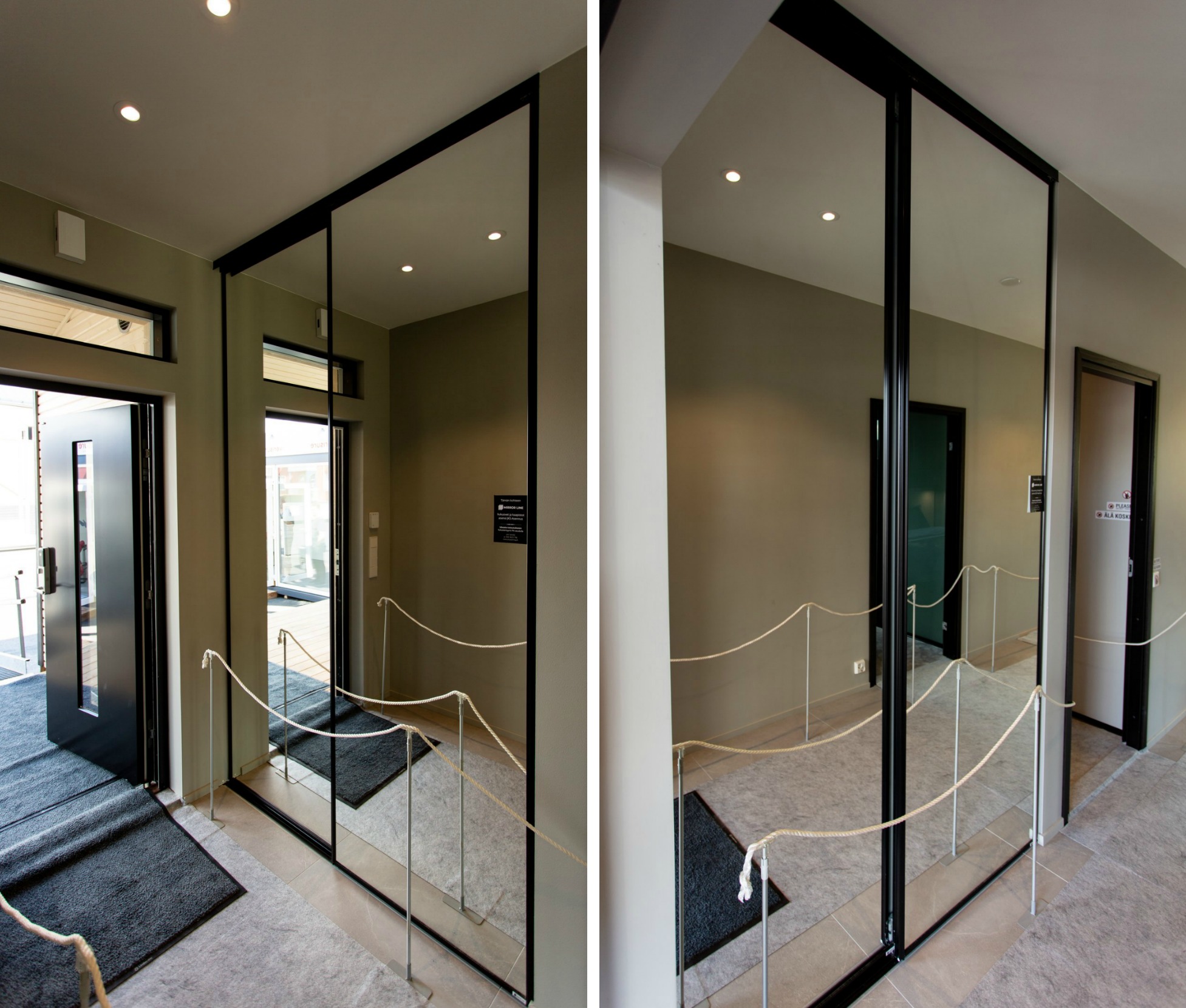 Mirror Line liukuovi peiliovi eteisen sisustusideat Asuntomessut 2020 Kohde 2 Pikkupolku Moderni