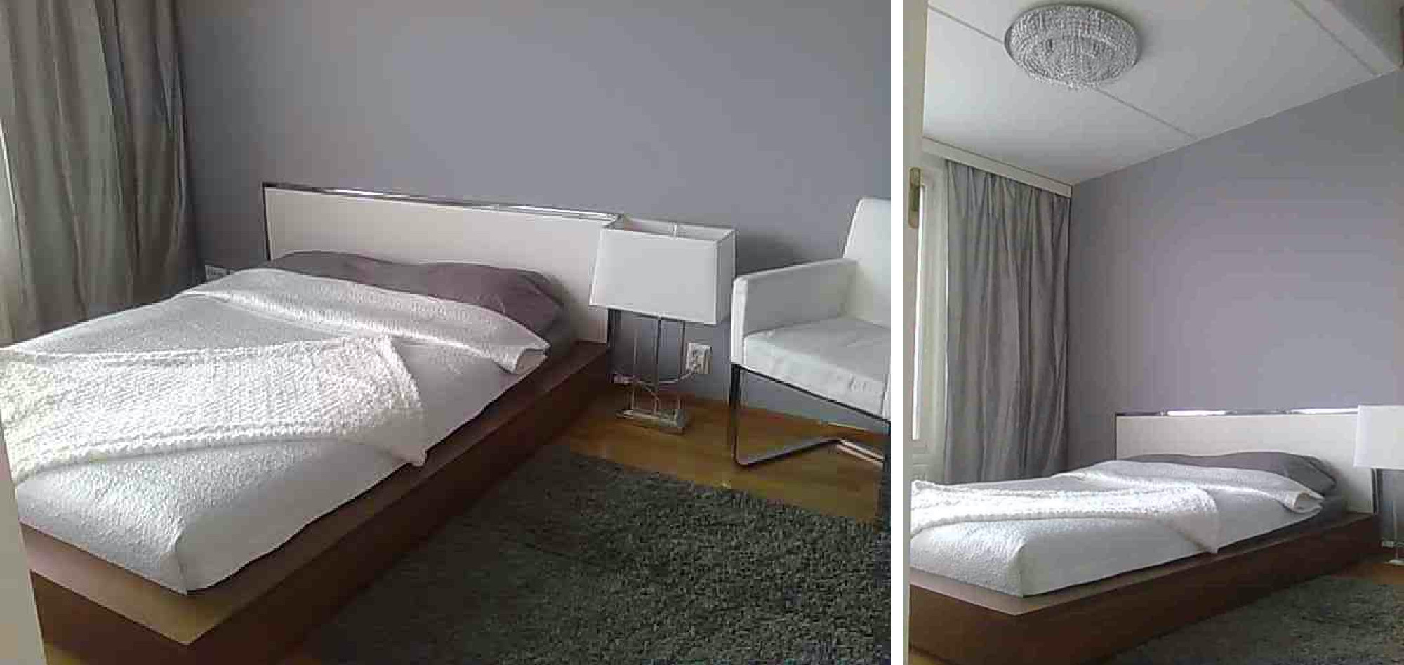 Makuuhuone ennen ja jälkeen muutos Omakotivalkoinen sisustusblogi