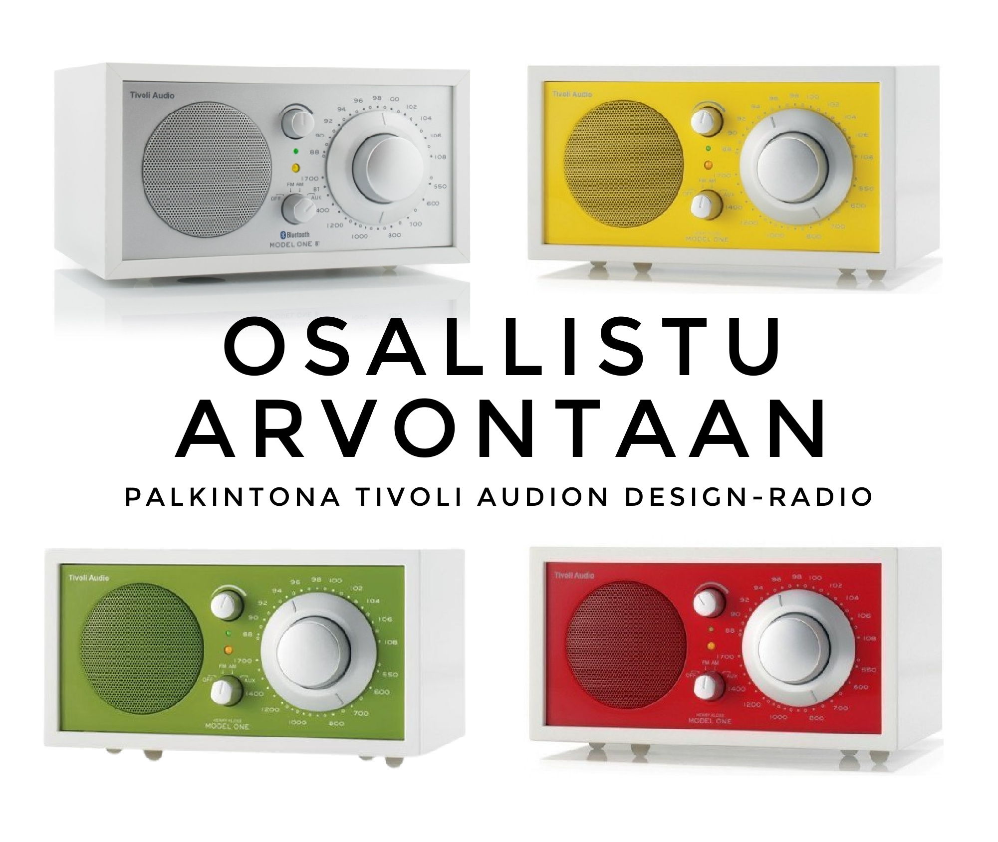 Arvotaan Tivoli Audion Mode 1 designradio omavalintaisessa värissä - Omakotivalkoinen blogiarvonta